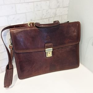 Time Resistance Leather Briefcase
